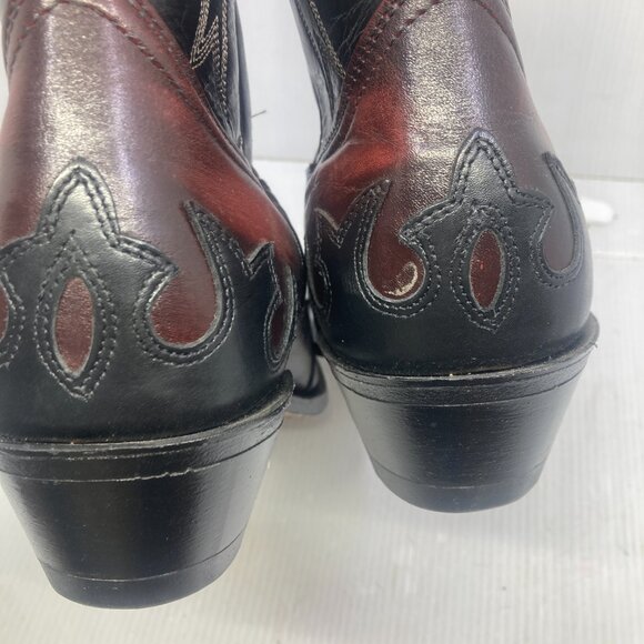 BOULET western cowboy black/red mens boots sz 8 1/2 5E NEW without tag - Picture 4 of 7
